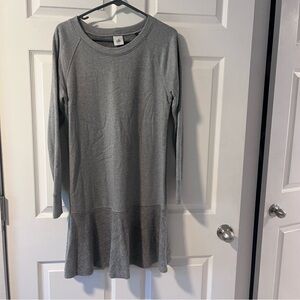 CAbi Heather Gray Long Sleeve Sweater Dress